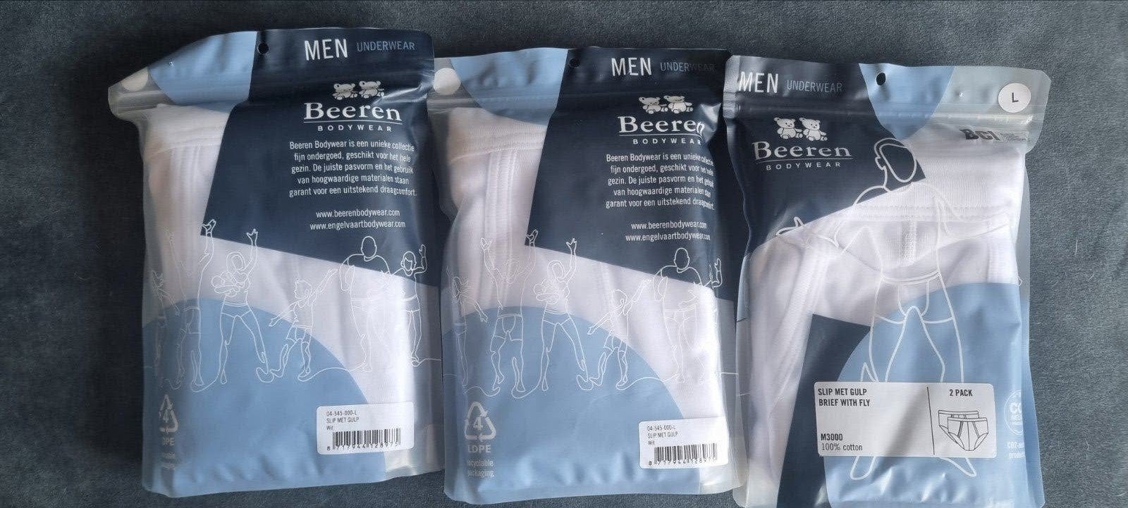 Beeren Bodywear Heren Slips - 3x 2-pack Wit Maat L, Ophalen of Verzenden, Wit, Beeren Bodywear, Slip