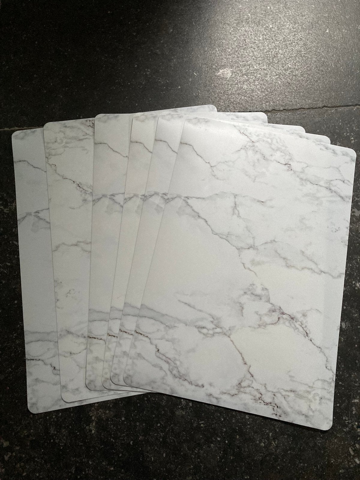 6 nieuwe placemats marmer design, Overige typen, Ophalen of Verzenden, Nieuw, Kunststof