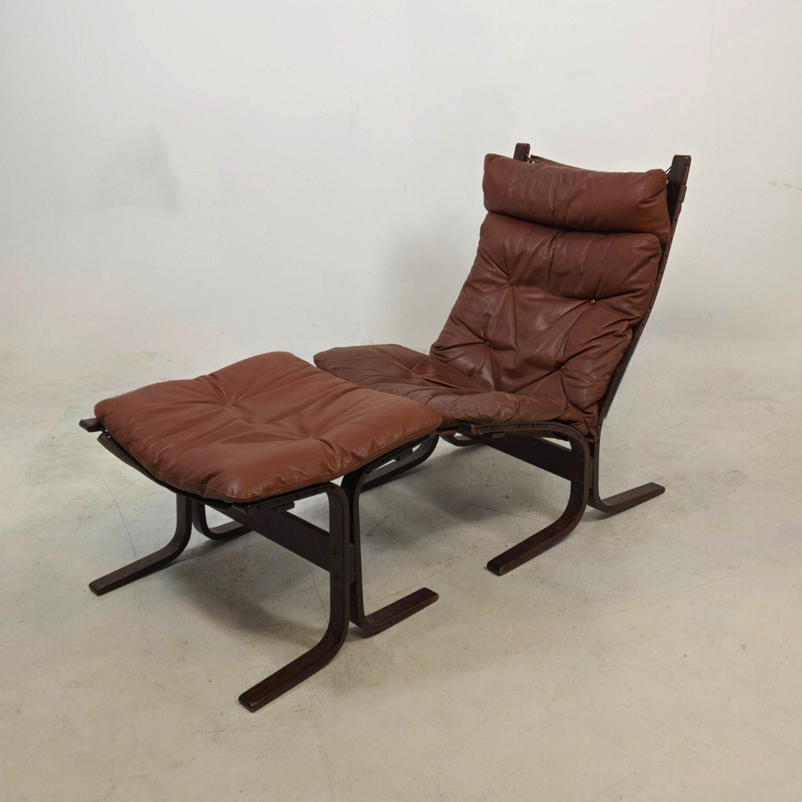 Ingmar Relling ‘Siesta’ lounge chair met voetenbank 70s, Ophalen of Verzenden