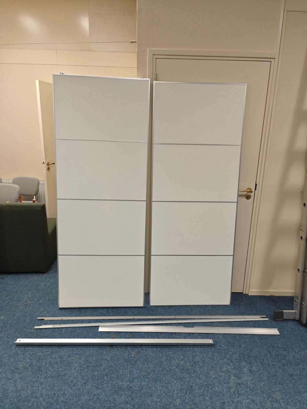 IKEA PAX Kast Schuifdeuren wit incl rails en schroeven, Huis en Inrichting, Kasten | Kledingkasten, Ophalen, Glas, Modern, Scandinavisch
