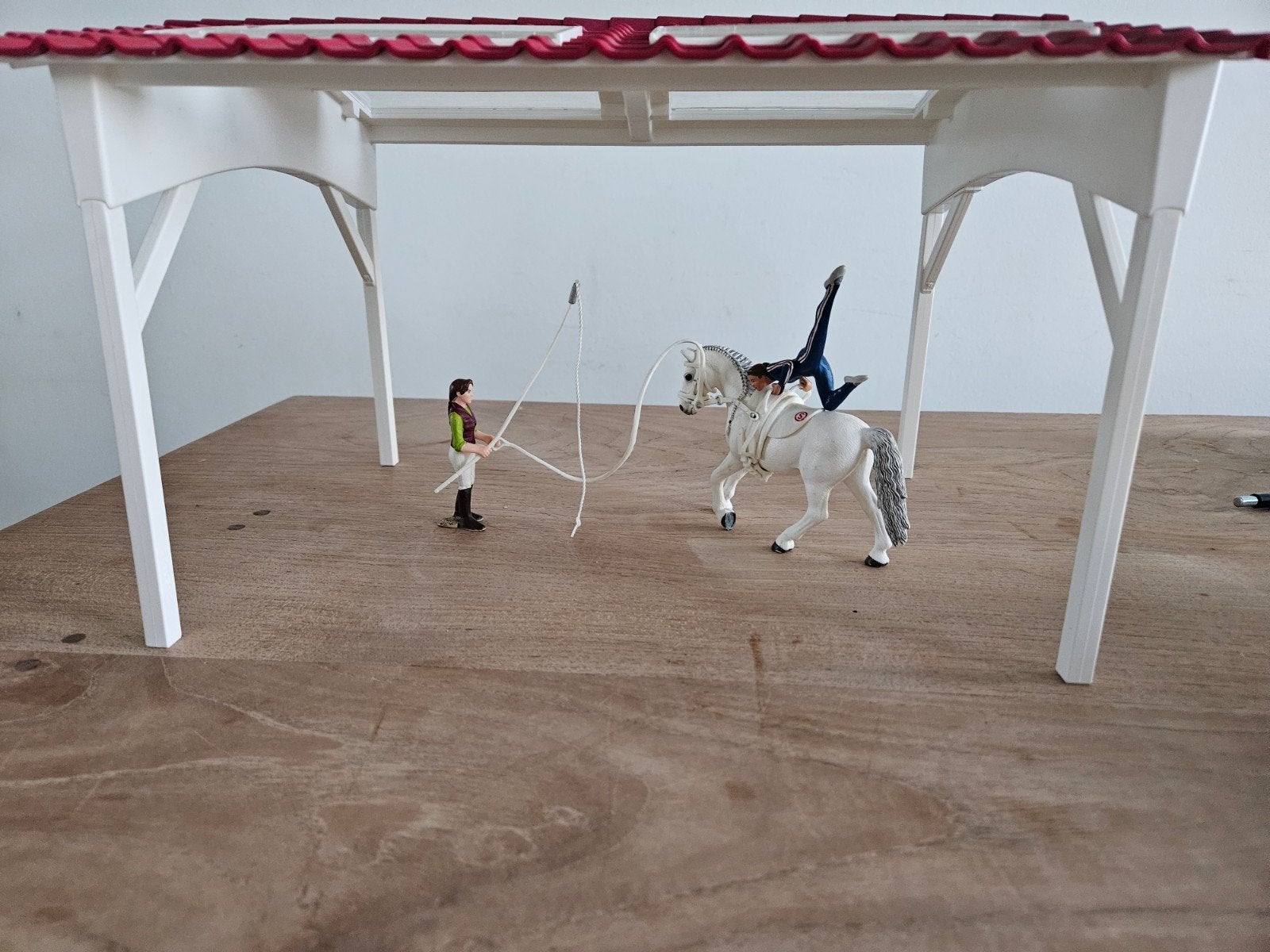 Schleich paardrijbaan met voltige set, Ophalen of Verzenden