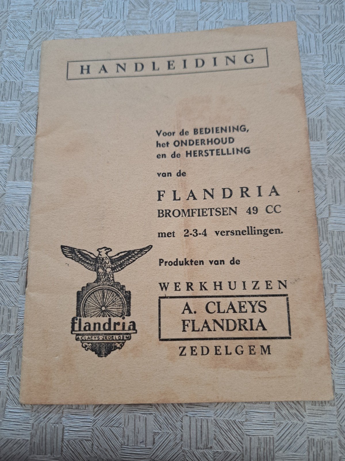 " FLANDRIA " Bromfietsen Handleiding, Ophalen of Verzenden