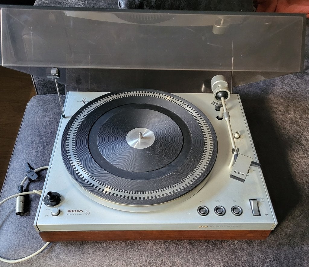 Philips 212 electronic platenspeler (70's), Ophalen, Philips, Gebruikt, Pitch-regelaar