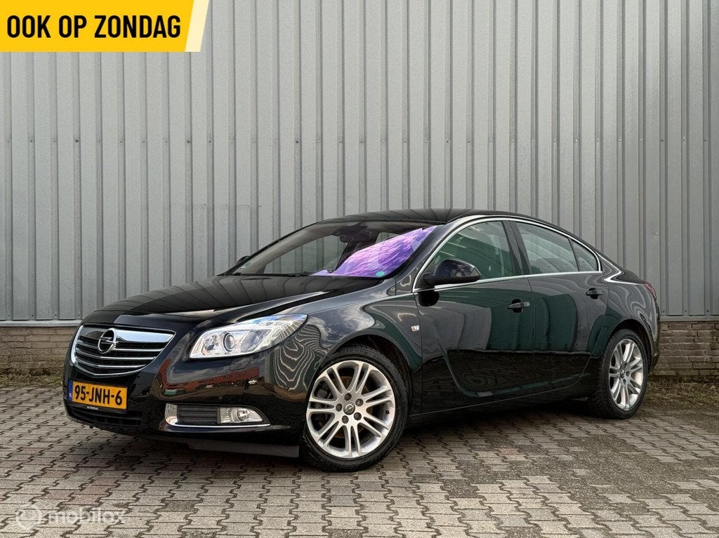 Opel Insignia 2.0 T Sport | Leer | 221PK, Auto's, Opel, Zwart, 4 cilinders, Zwart, Bedrijf