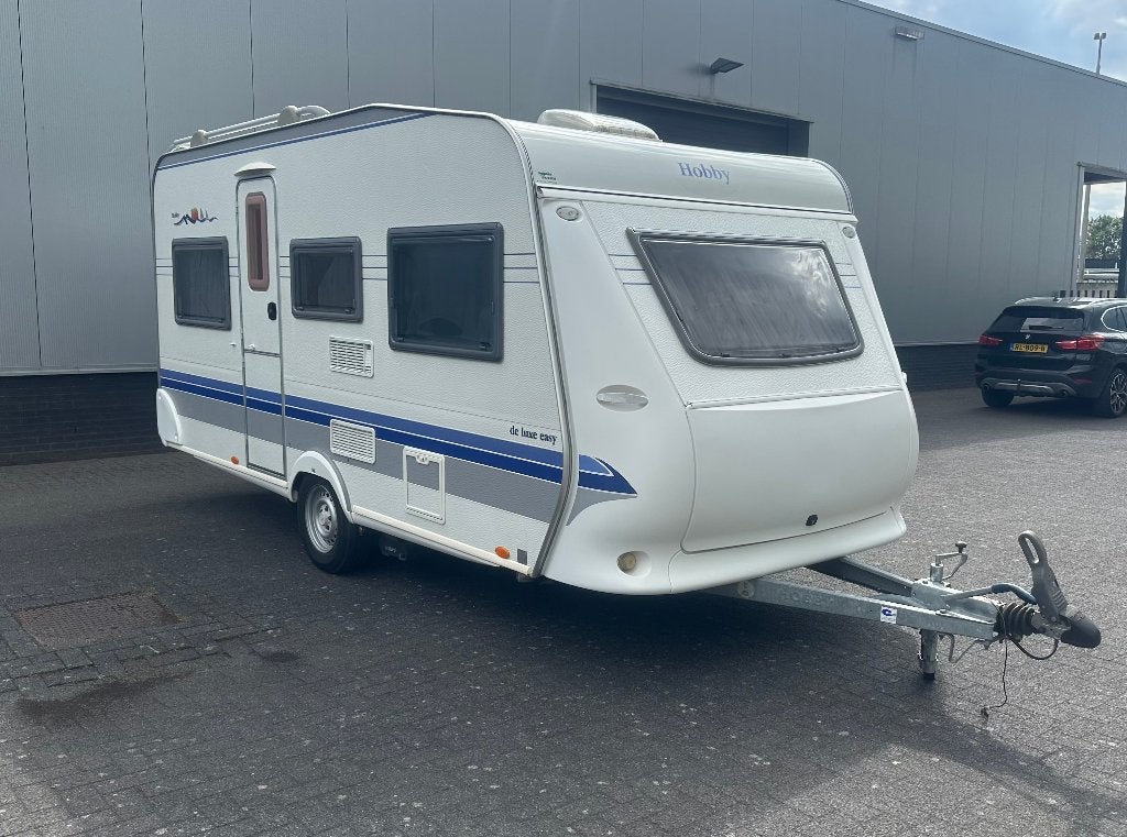 Hobby 450 - de luxe easy | Mover | Fietsendrager | Voortent, Schokbreker, Rondzit, Hobby, Dwarsbed