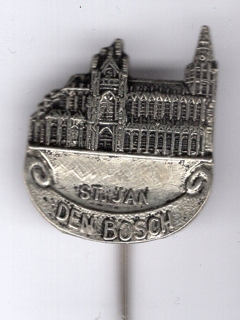 St. Jan Den Bosch zilverkleurig speldje ( G_241), Ophalen of Verzenden, Nieuw, Stad of Land, Speldje of Pin