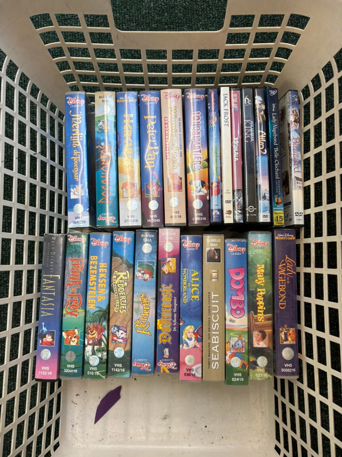 collectie Disney VHS-banden - Klassiekers, Nederlands ondertiteld, Gebruikt, Verzenden, Alle leeftijden