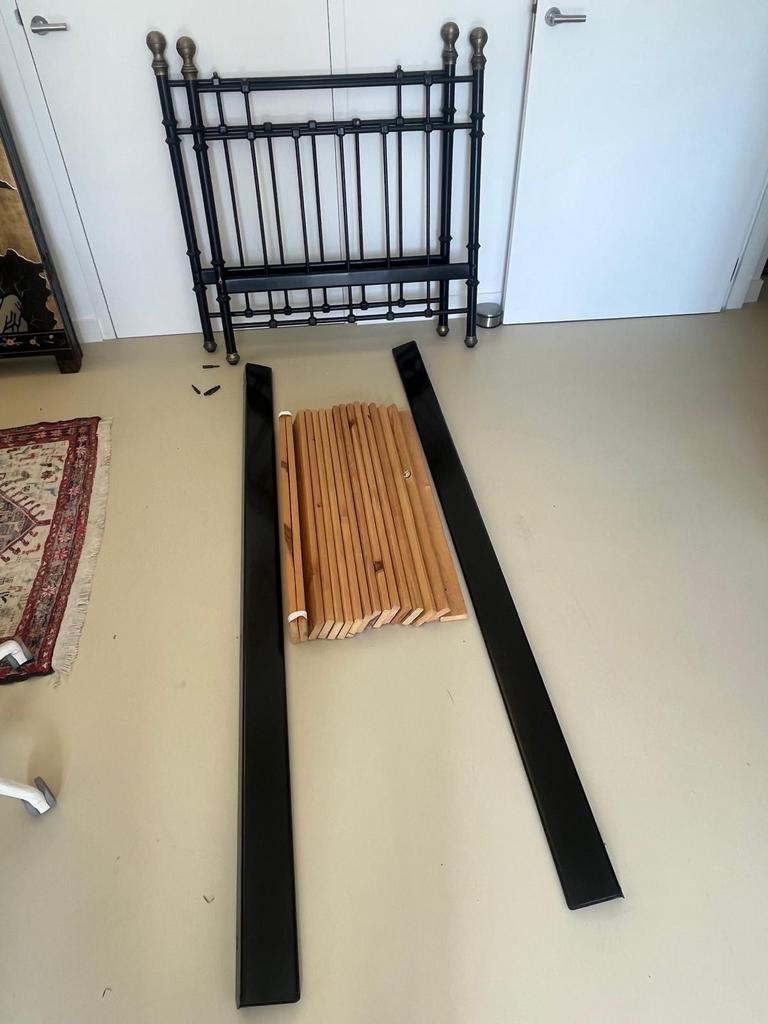 Ikea Spijlenbed Latte 200x90 cm met lattenbodem, Ophalen, 90 cm, Eenpersoons, Zwart