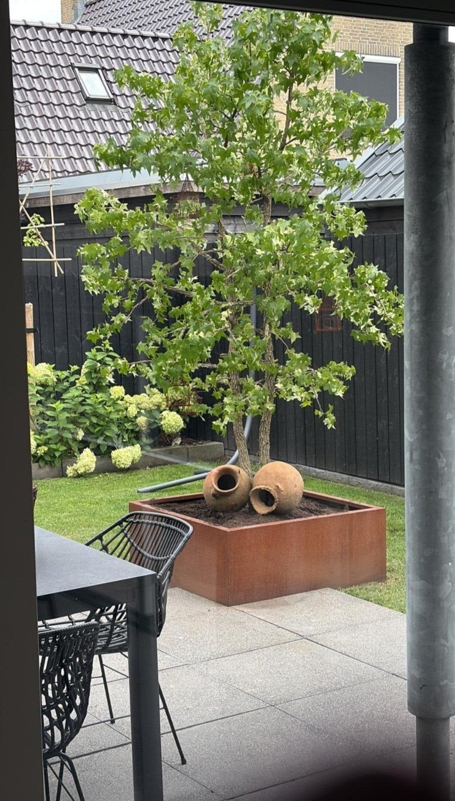Cortenstaal plantenbak 100x100x40, Ophalen, Olijnsma multiservice, De westereen, Vierkant