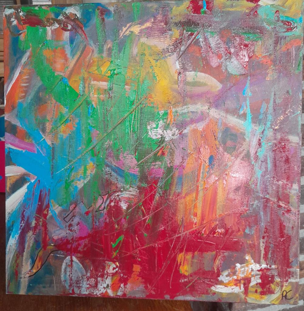 Abstract schilderij, Antiek en Kunst, Ophalen of Verzenden