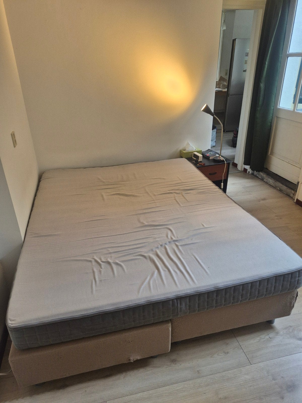 FREE Bed with mattress, Ophalen, Verstelbaar, Rustic, Beige