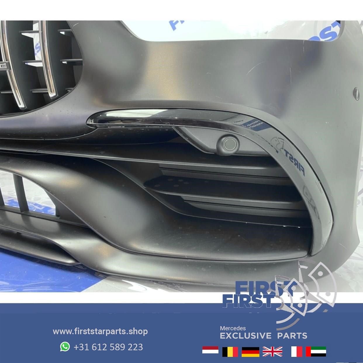 X290 W290 GT 43 53 4 DOORS COUPÉ AMG VOORBUMPER GRIJS COMPLE, Gebruikt, -, Voor, Ophalen of Verzenden