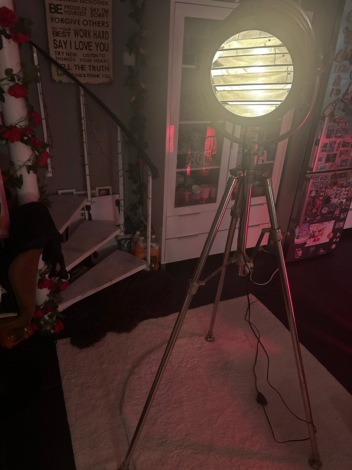 Vintage Studio Spotlamp op Statief - Industriële Stijl, Ophalen