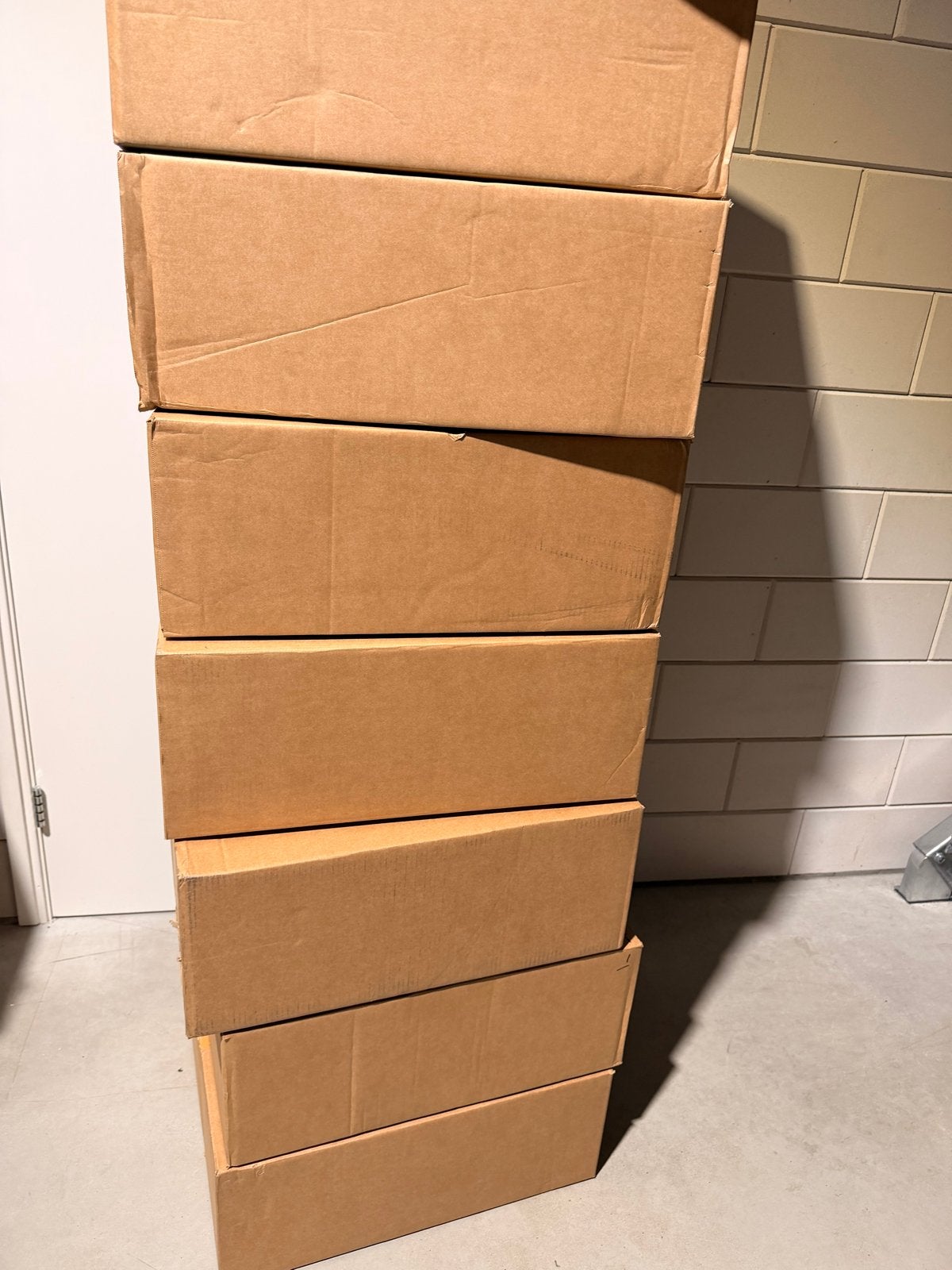 Verhuisdoos dubbele golf 60x50x24 - € 1,00/st.Sterk en Ruim, Ophalen, Doos, 40 tot 60 cm, Opvouwbaar