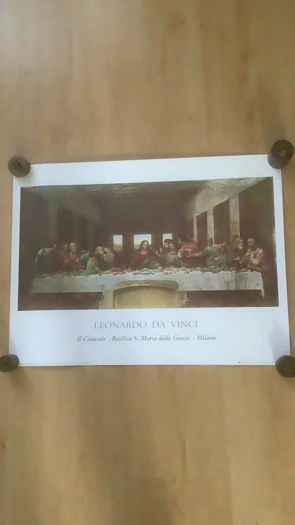 Poster van Leonardo Da Vinci “ het laatste avondmaal “, Ophalen