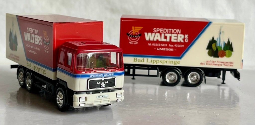 Herpa: MAN F90 "Spedition Walter", Ophalen of Verzenden, Zo goed als nieuw, Bus of Vrachtwagen, Herpa