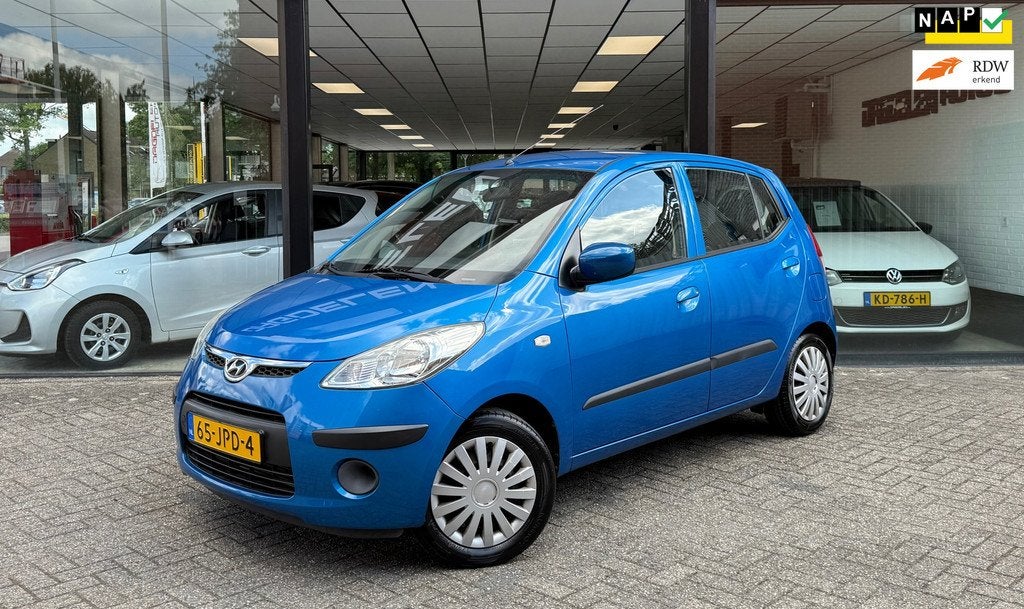 Hyundai I10 1.1 Dynamic Cool AUTOMAAT | AIRCO | 79dkm NAP, Auto's, Hyundai, Stof, Gebruikt, 4 cilinders, Blauw