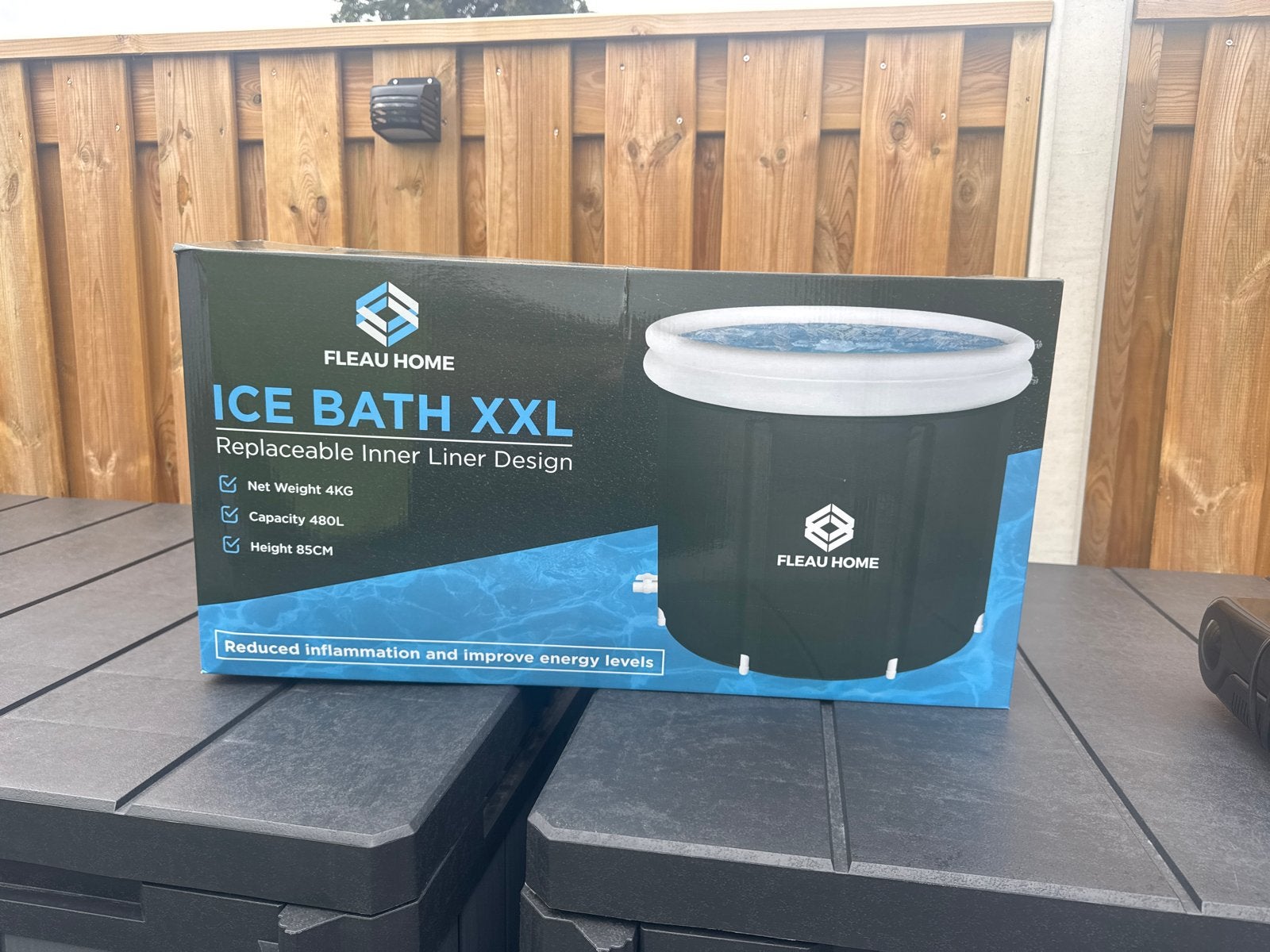 Fleau Home Ice Bath XXL - Koudwatertherapie Bad, Rond, Nieuw, Ophalen of Verzenden, Minder dan 200 cm