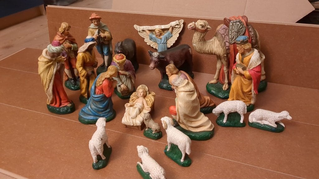 Kerstgroep gips, Diversen, Ophalen, Gebruikt
