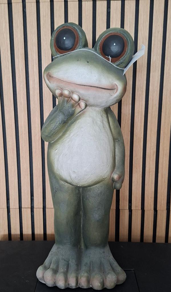 Verlegen kikker 58 cm hoog tuinbeeld vijverbeeld, Tuin en Terras, Tuinbeelden, Ophalen, Nieuw, Kunststof