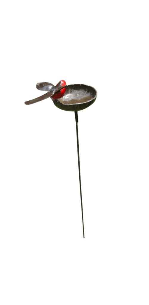 ROODBORST - WATER VOER BAKJE STREETART - HANDMADE FAIRTRADE, Tuin en Terras, Ophalen of Verzenden, Nieuw