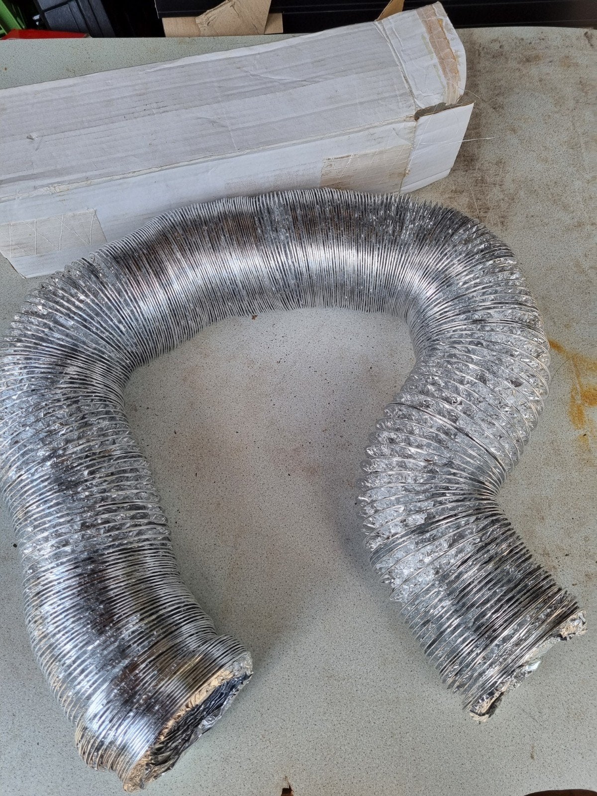 Aluminium flexibele afvoerslang 100mm diameter, 6 meter lang, Ophalen of Verzenden, Nieuw