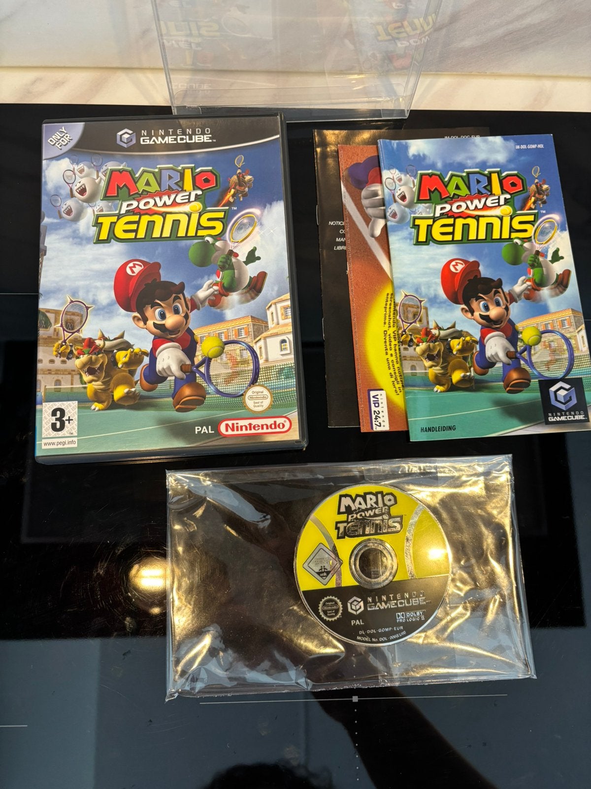 Nintendo Gamecube Mario Power Tennis, 1 speler, Ophalen of Verzenden, Zo goed als nieuw, Vanaf 3 jaar