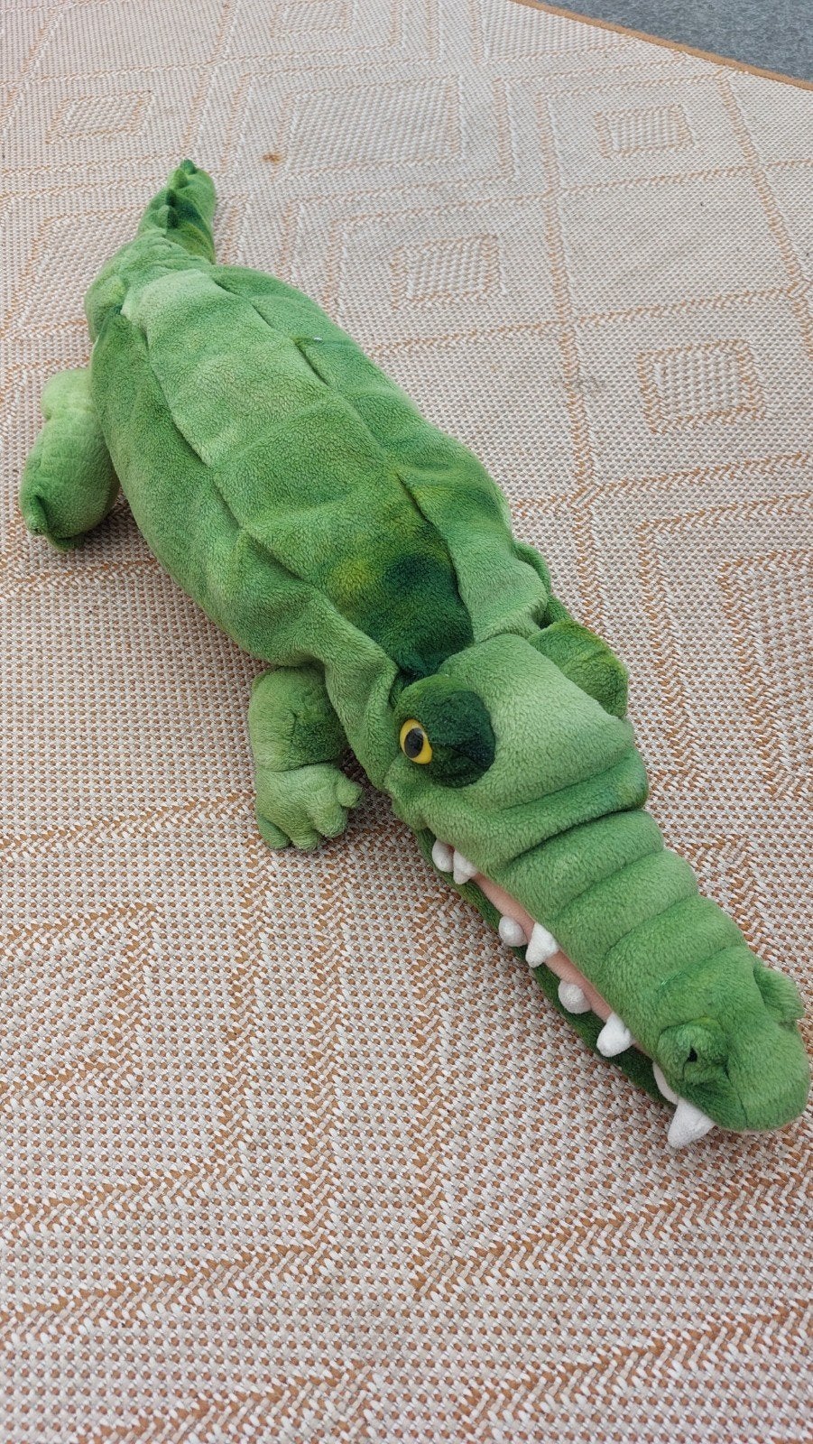 Leuke groene krokodil handpop knuffel, Ophalen, Overige merken, Overige karakters, Overige typen