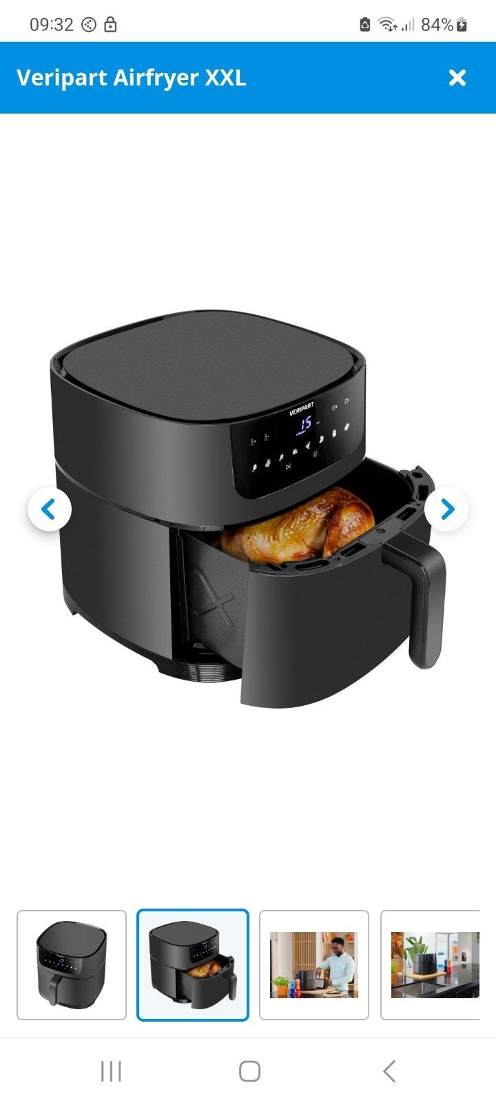 Veripart Airfryer XXL - Nieuw in doos met accessoires!, Ophalen of Verzenden, Nieuw, Airfryer XXL, 1500 gram of meer