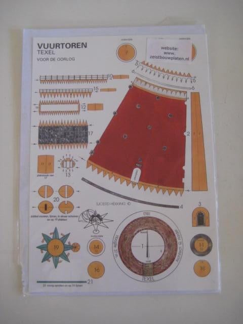 Kartonnnen bouwplaten vuurtoren Texel + Kasteel Cannenburch, Hobby en Vrije tijd, Modelbouw | Overige, Ophalen of Verzenden, Nieuw