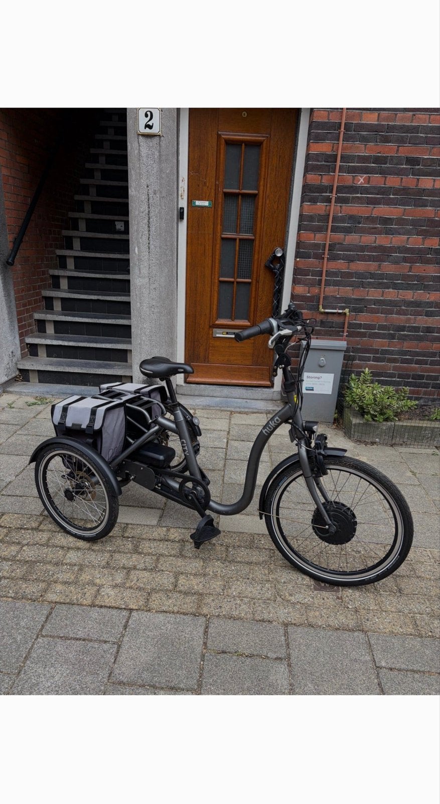 Huka City driewieler e-bike met Bafang motor, Ophalen, Zo goed als nieuw, Velgrem