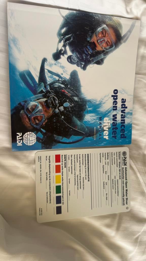Padi Advanced Open Water manual NIEUW, Ophalen of Verzenden