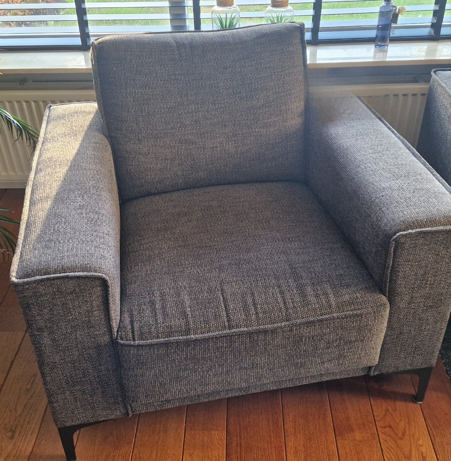 Grijze fauteuil, Ophalen, Gebruikt, 75 tot 100 cm, 75 tot 100 cm