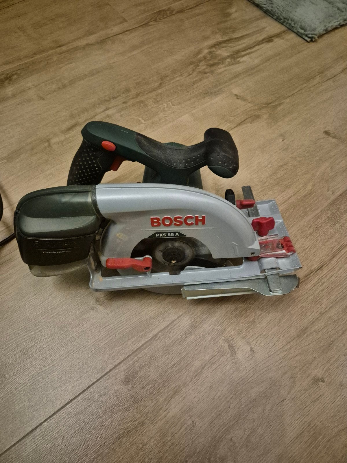 Hand cirkelzaag Bosch PKS 55A, Cirkelzaag, Ophalen of Verzenden, 30 tot 70 mm, 1200 watt of meer