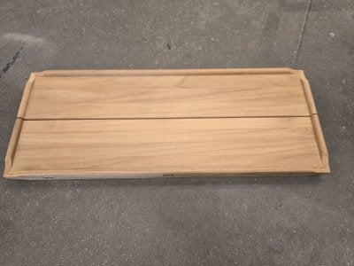 Teak tafelblad klapbaar 90 x 70 cm, Niet ingevuld, Gebruikt, Niet ingevuld, Niet ingevuld