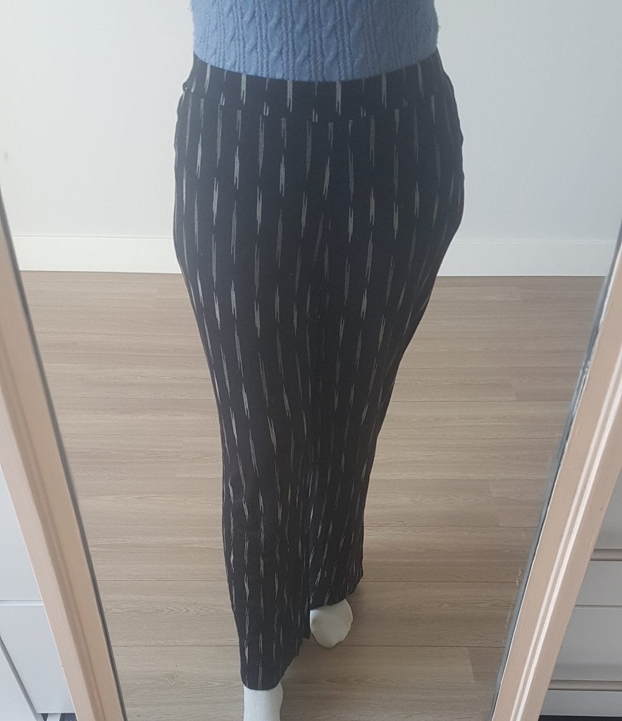 Broek Zwart Met Elastische Rek Band L Nieuw, H&M, Verzenden, Zwart, Maat 42/44 (L)