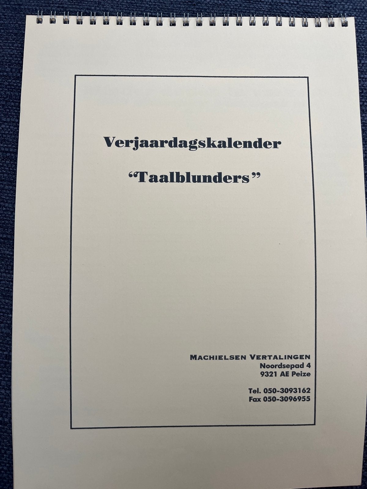 Verjaardagskalender “Taalbunders”, Ophalen of Verzenden, Maandkalender, Nieuw