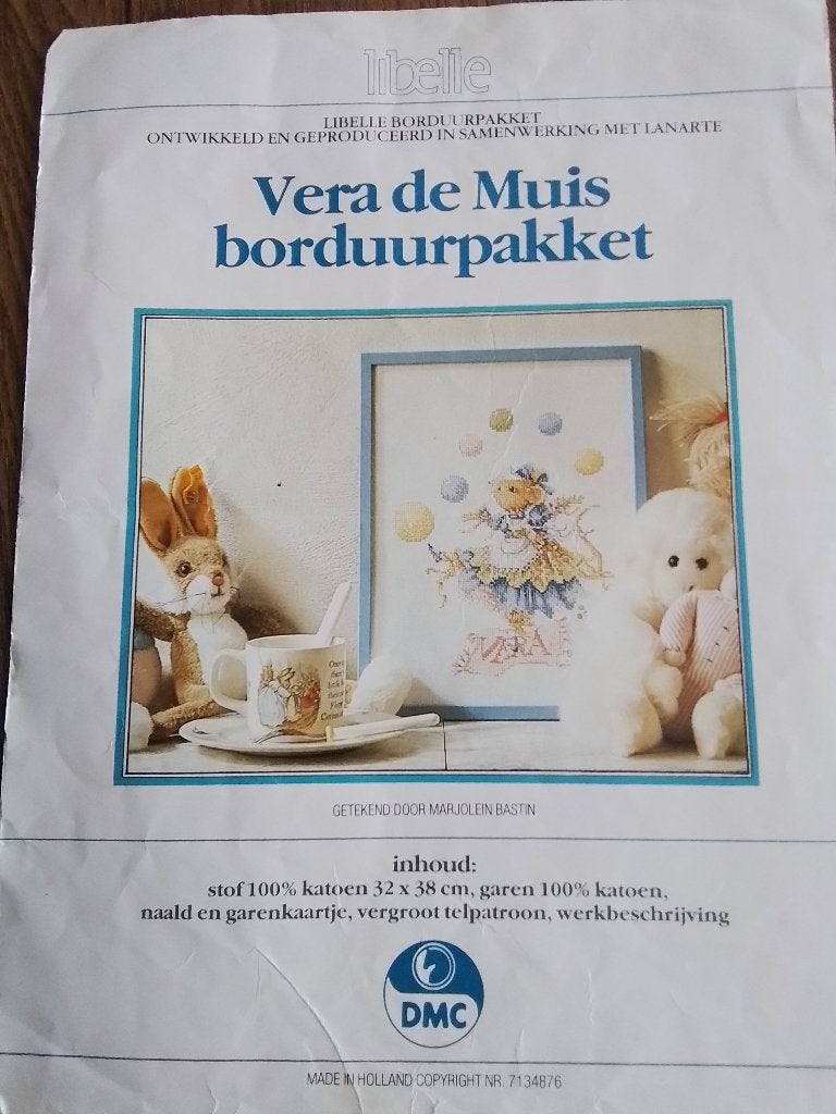 Borduurpatroon vera de muis, Hobby en Vrije tijd, Ophalen of Verzenden, Zo goed als nieuw, Handborduren, Patroon