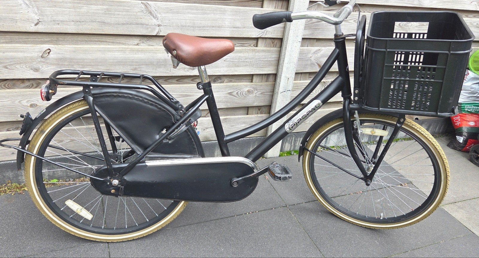 Popal Cago fiets 24 inch met fietsmand, Fietsen en Brommers, Ophalen, Terugtraprem, Popal, Gebruikt