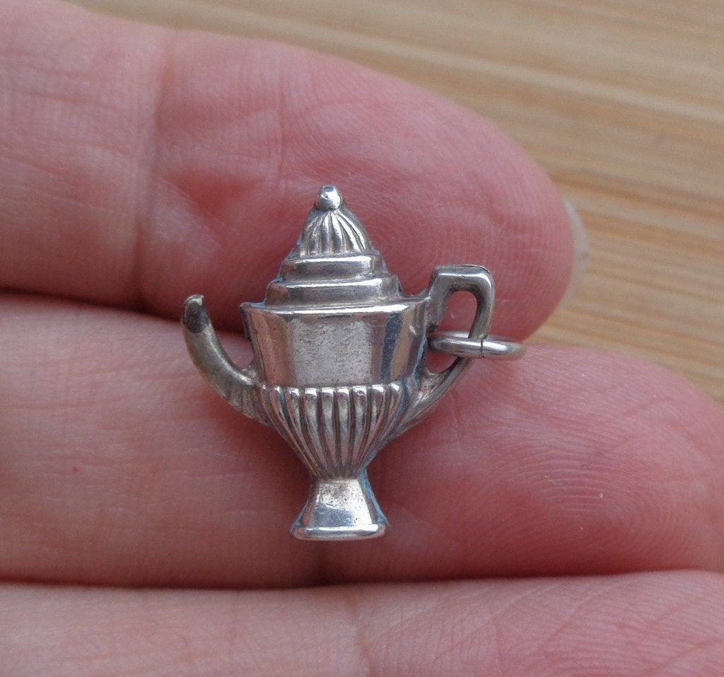 zilveren vintage bedel theepot [067], Overige merken, Verzenden, Zo goed als nieuw, 1 bedel