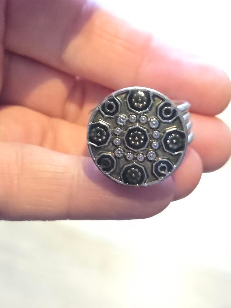 Handgemaakte ring, maat 20, Overige materialen, 20 of groter, Nieuw, Ophalen of Verzenden