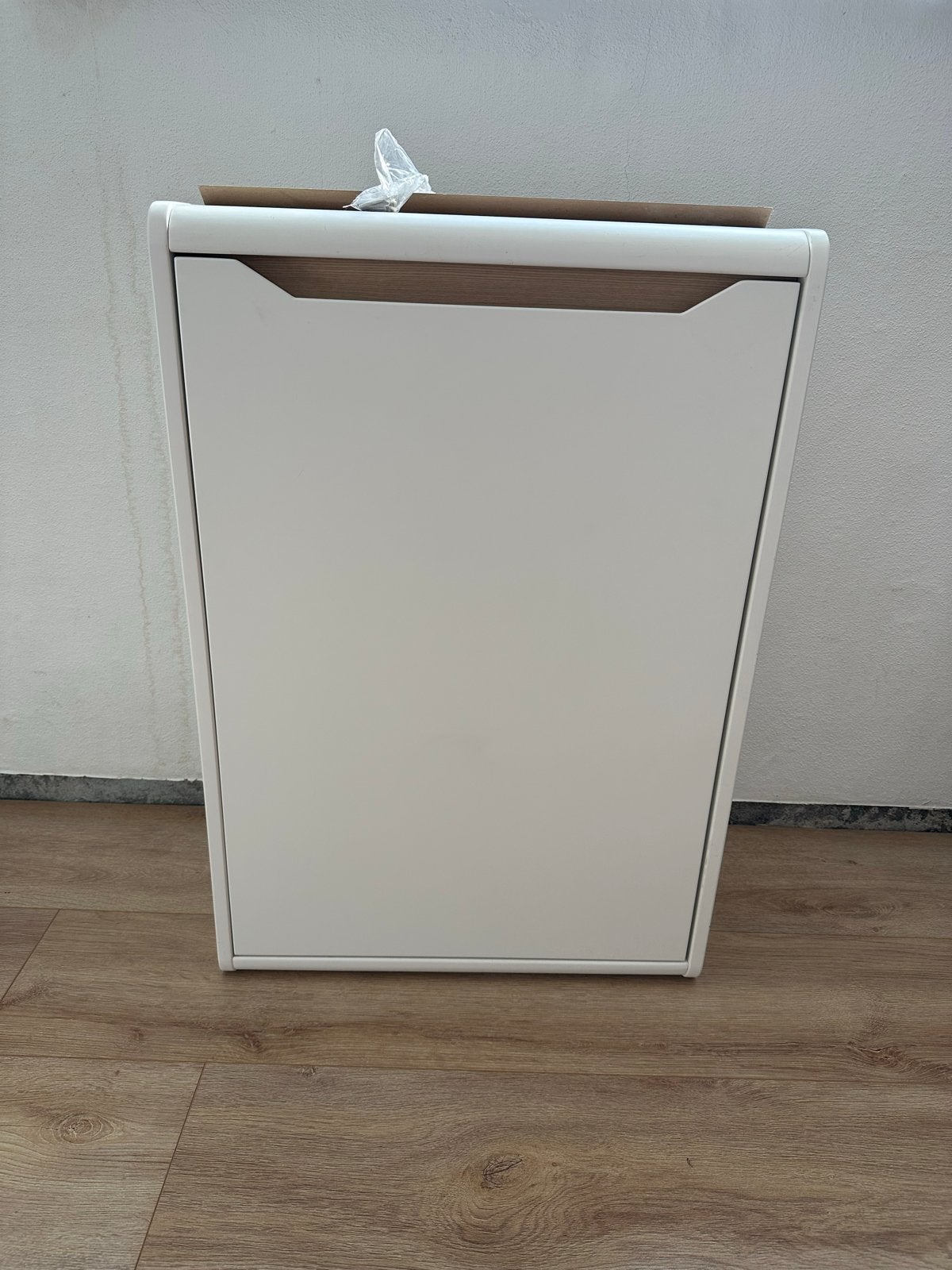 Wandcommode opklapbaar wit met houten accent, Ophalen, Gebruikt, 50 tot 70 cm, 75 tot 100 cm