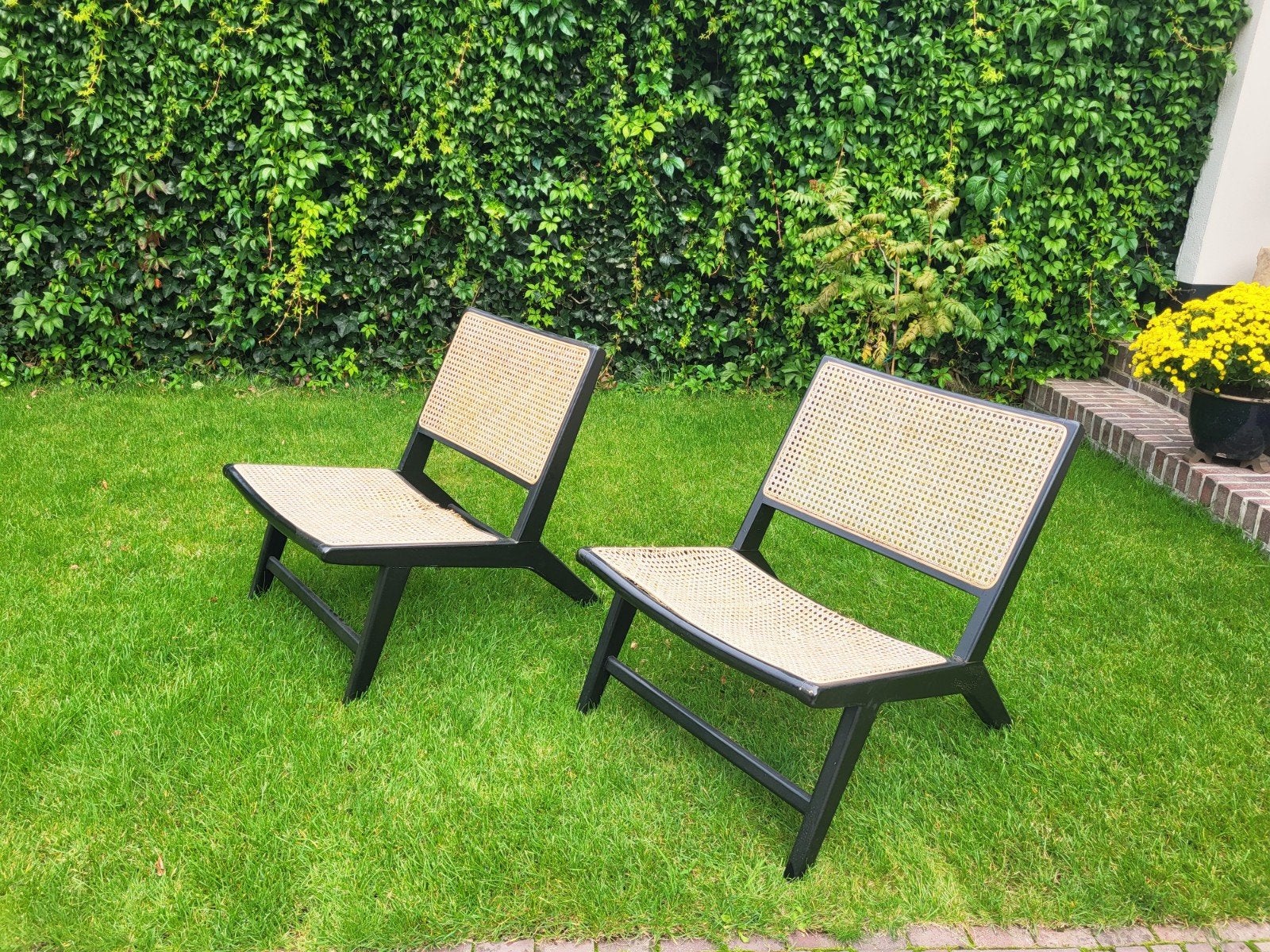 Set van 2 rotan lounge stoelen, Antiek en Kunst, Ophalen