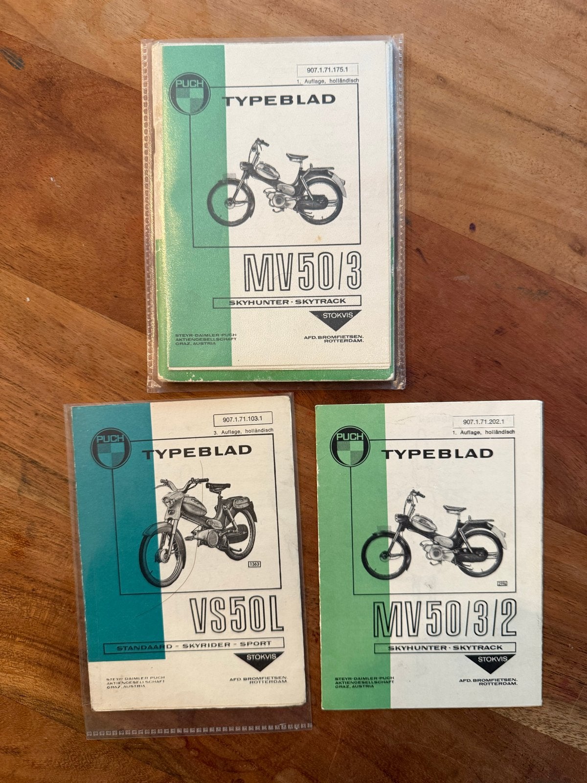 Puch Typeblad Handleidingen MV50/3, VS50L, MV50/3/2, Ophalen of Verzenden, Gebruikt