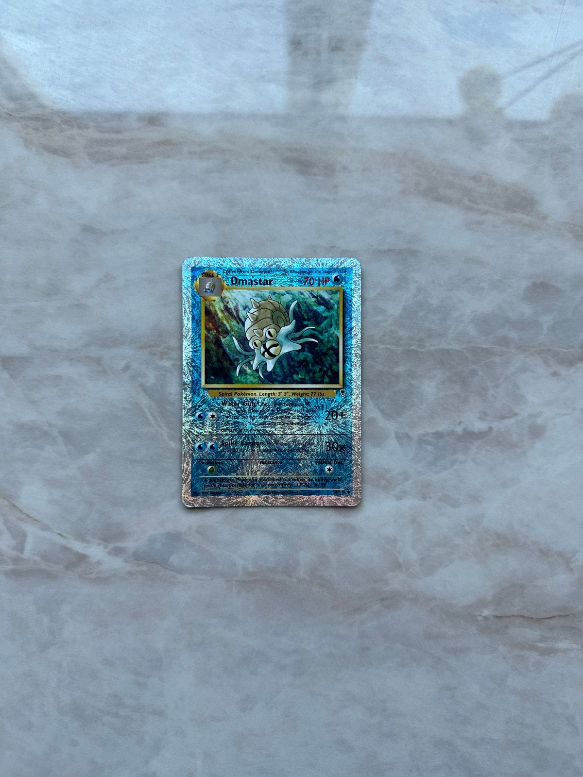 Pokémon Omastar 58/110 Reverse Holo – Legendary Collection, Ophalen of Verzenden, Gebruikt, Losse kaart, Foil