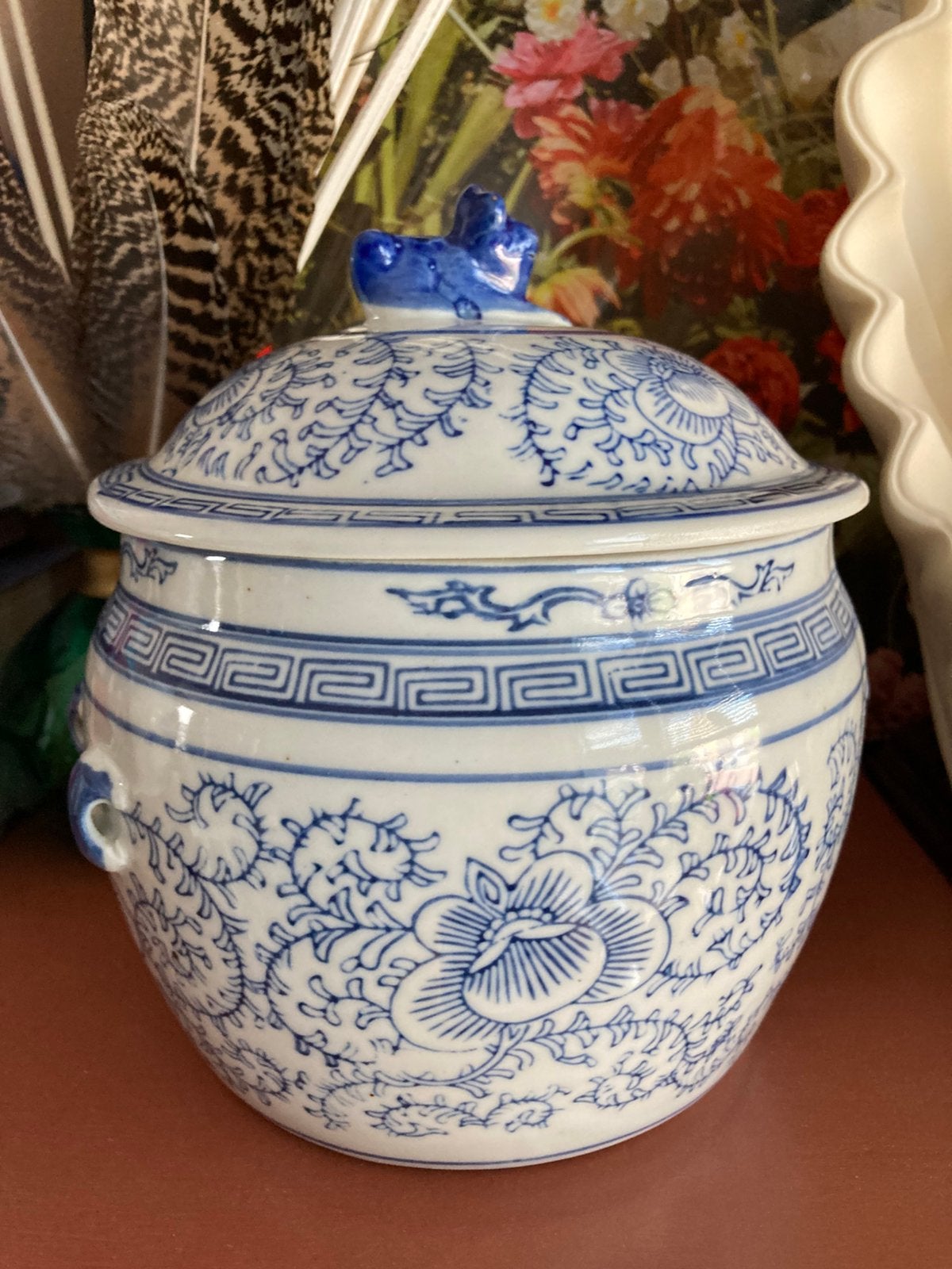 Antiek Chinese porseleinen groot gemberpot Kamcheng foo dog, Antiek en Kunst, Ophalen of Verzenden