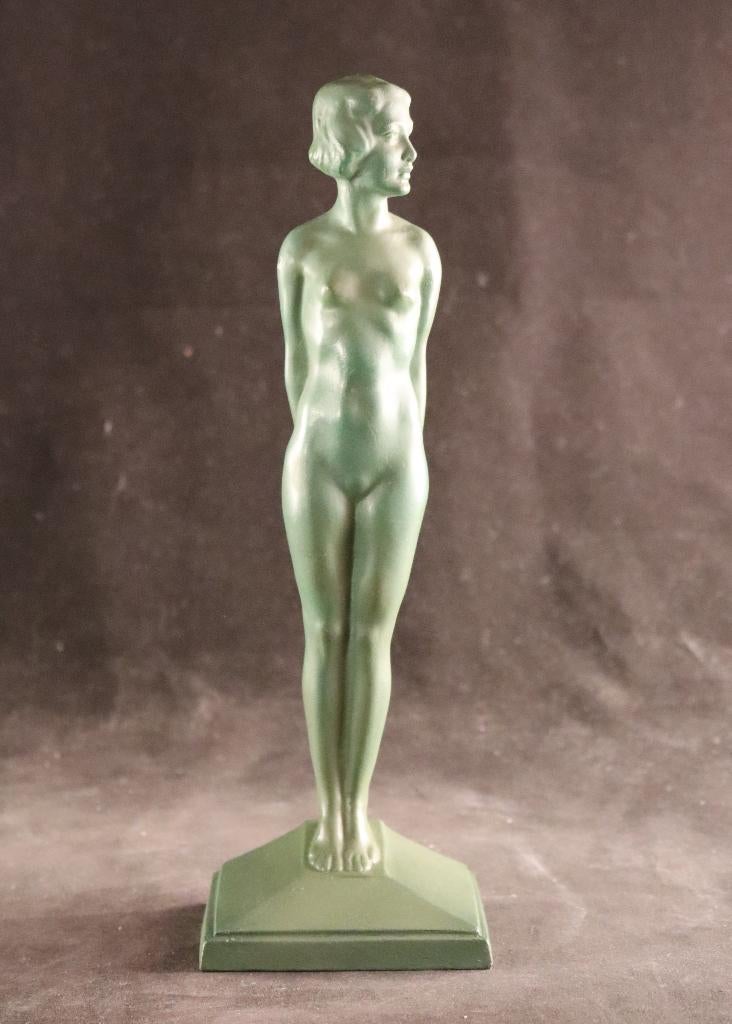 Art Deco beeld van een gymnaste, Antiek en Kunst, Kunst | Beelden en Houtsnijwerken, Ophalen of Verzenden