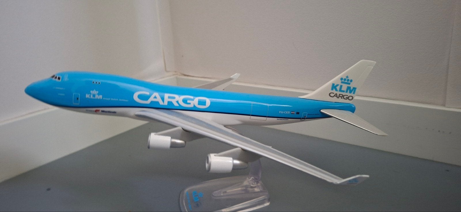 KLM Cargo 747-400F Vliegtuigmodel 1:200 PPC, Overige merken, 1:200 of kleiner, Ophalen of Verzenden, Zo goed als nieuw