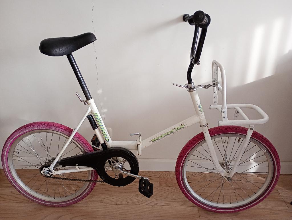 Vouwfiets retro racer 1v rijklaar ratlook, Fietsen en Brommers, Fietsen | Vouwfietsen, Ophalen, Gebruikt, Deels opvouwbaar, Terugtraprem