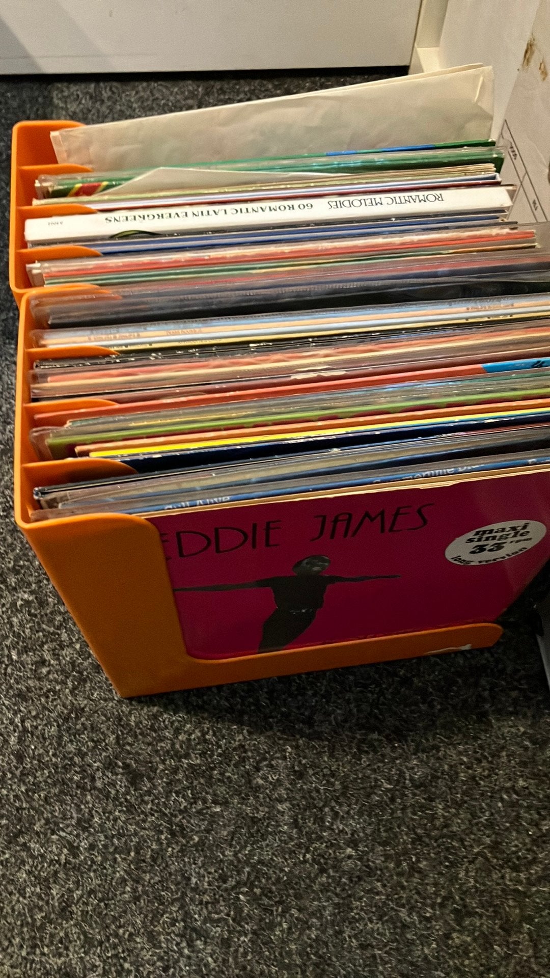 Vintage LP rek houder, Ophalen, Zo goed als nieuw, LP